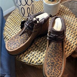 Ariat cheetah print work booties NWT 7.5